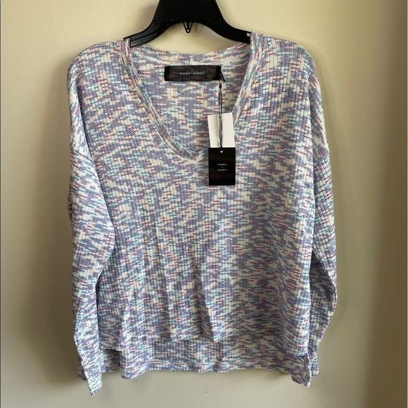 CODEXMODE Space Dye Sweater BURGUNDYBLUE MULTI A40 - Picture 2 of 6